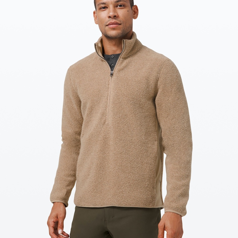 Lululemon Tundra Trek 1/2 Zip Heathered Sandstone